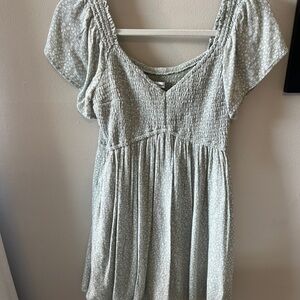 Hollister Smocked Mini Dress Flutter Sleeves